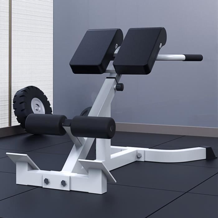 Banc D'Extension Romain Pour Fessiers Et Ischios - Poids Max 330 Lbs, Acier Allié, Noir, Neuf