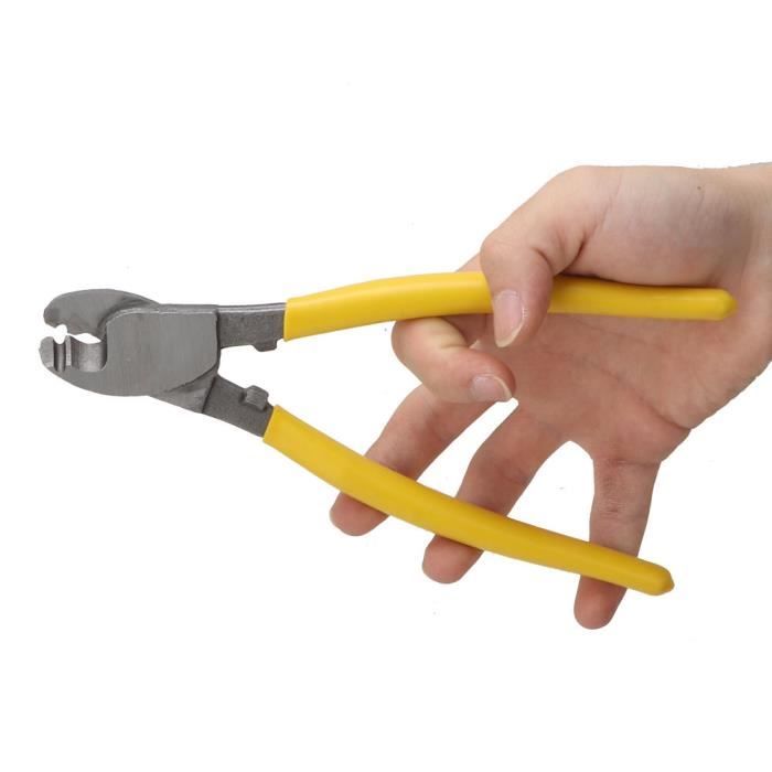 Leroy Merlin Pince Coupe-câble QWORK 350mm - Acier Trempé, Pour Câbles Jusqu'à 9mm - Manche Ergonomique Outil Coupe Fil Acier 9mm
