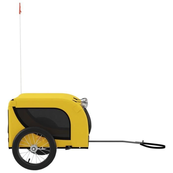 Remorque de vélo pour chien - YESM - Jaune et noir - Capacité de charge maximale 45 kg