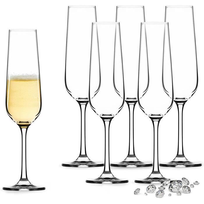 Flûte A Champagne Limics24 Lot 6 Verres À 200 Ml Flûtes La Maison