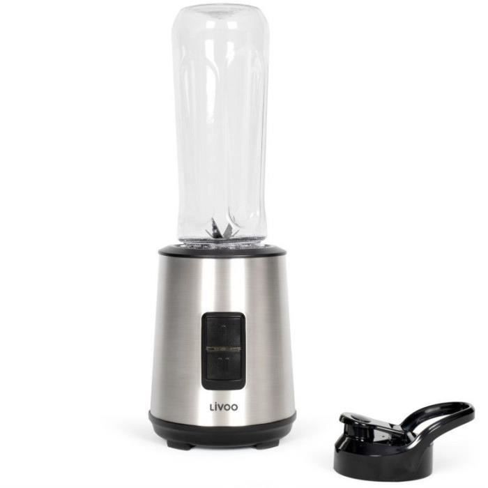 Mini blender LIVOO DOP240 Bouteille 600 ml 2 vitesses Acier inoxydable /