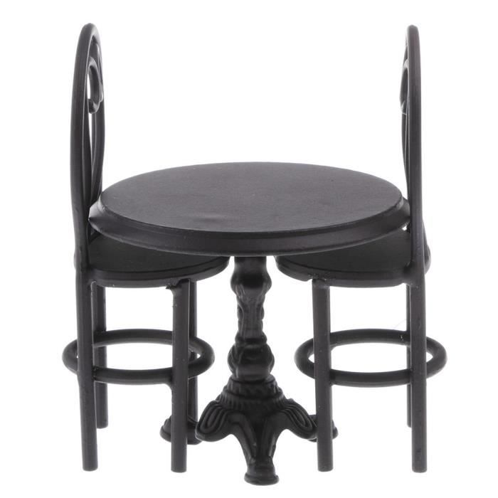 Totority 3Pcs Table Et Chaises De Maison De Poupée Chaise Miniature 1 12 Meubles Mini Chaise De Maison De Poupee Mini Table C Am