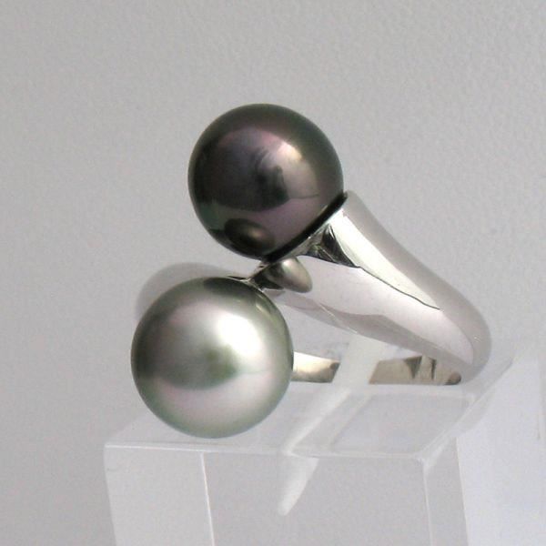 Bague Toi Et Moi Perle De Tahiti Noire Achat Vente Bague