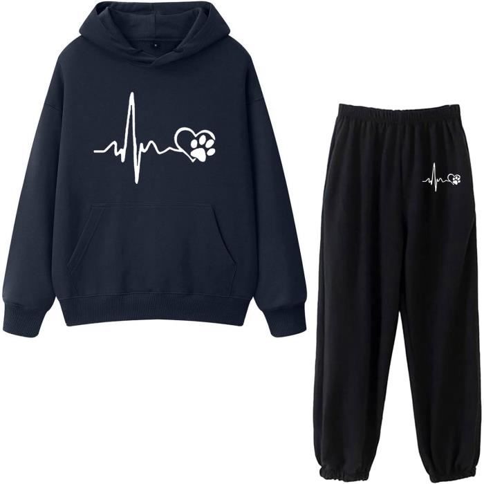 2pcs Femmes Survêtement Pantalons Sweat Ensembles Sport à Manches Longues Casual Wear Suit Vert