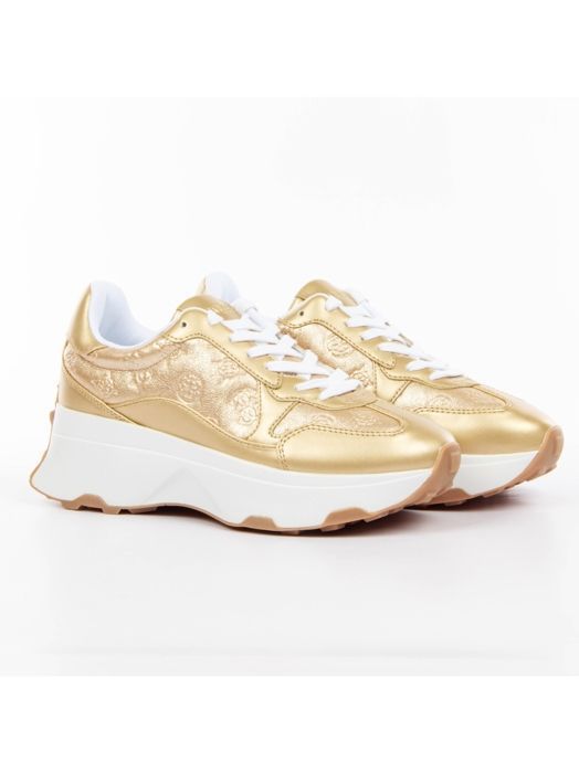 Basket Guess Femme logo 4G Or Polyurethane Or Cdiscount Chaussures