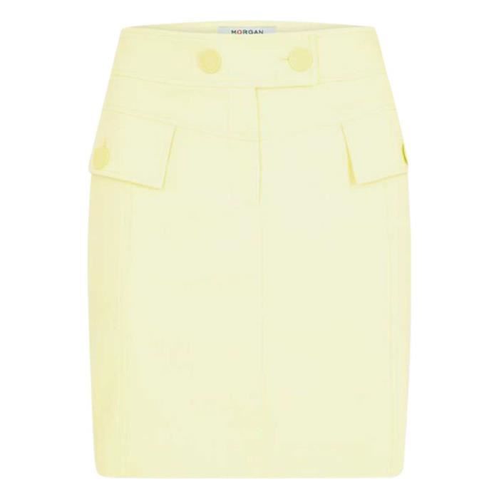 Jupe droite jaune new arrivals