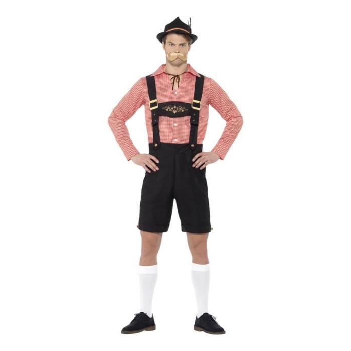 Deguisement Traditionnel d Allemand Rouge et Marron pour homme Cdiscount Jeux Jouets
