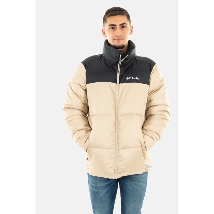 Gilet de pêche Columbia vintage années 70 toile beige tissu canard