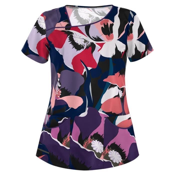 T-shirt Maternité Femme LOIJMK - Ourlet Irrégulier, Col Rond, Sans Manches, Confort Allaitement