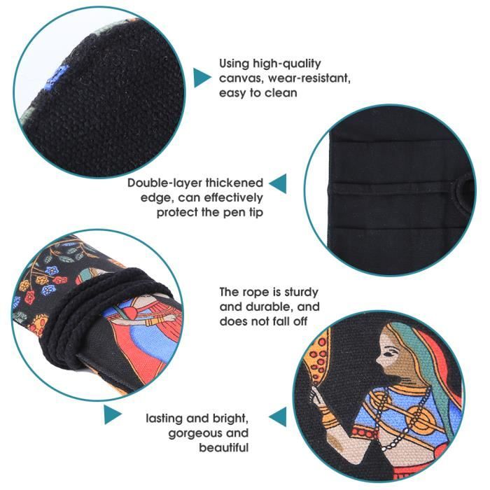 Yeeeen Toile Sac De Pinceaux Cases, 22 Taille Pinceaux Rouleau De