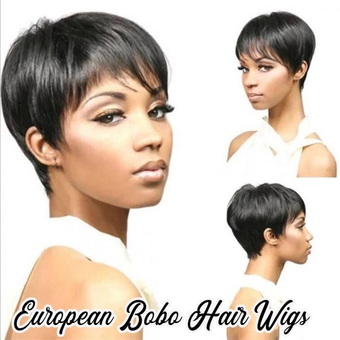 perruque cheveux courts femme