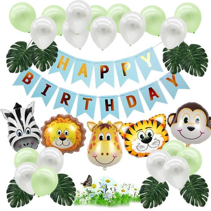 Ballons sur le Thème la Jungle, 48pcs Safari Forest Animaux Ballon Ballon  Fête Dans la Jungle Tropicale pour Fête D'anniversaire, Decoration de  Douche de Bébé, Deco de Fête Safari : : Cuisine