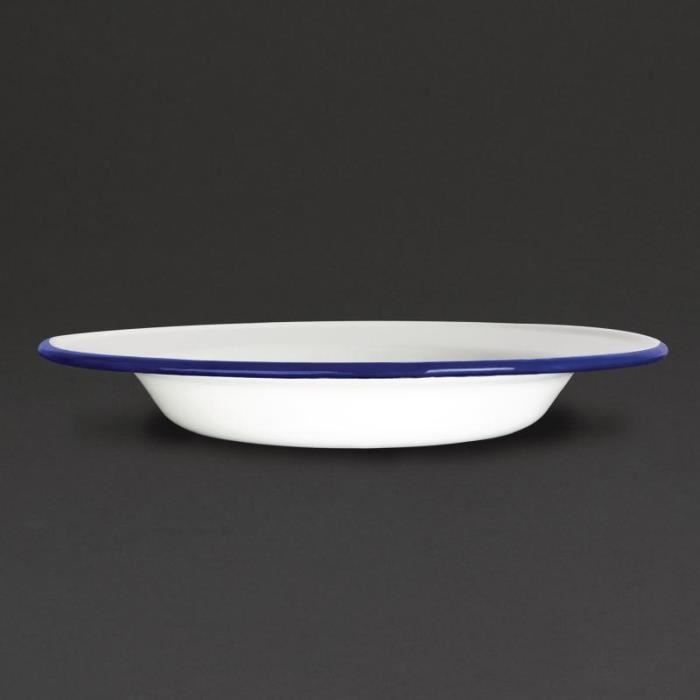 Assiette Creuse en Acier Emaillé Olympia 245 mm - Lot de 6