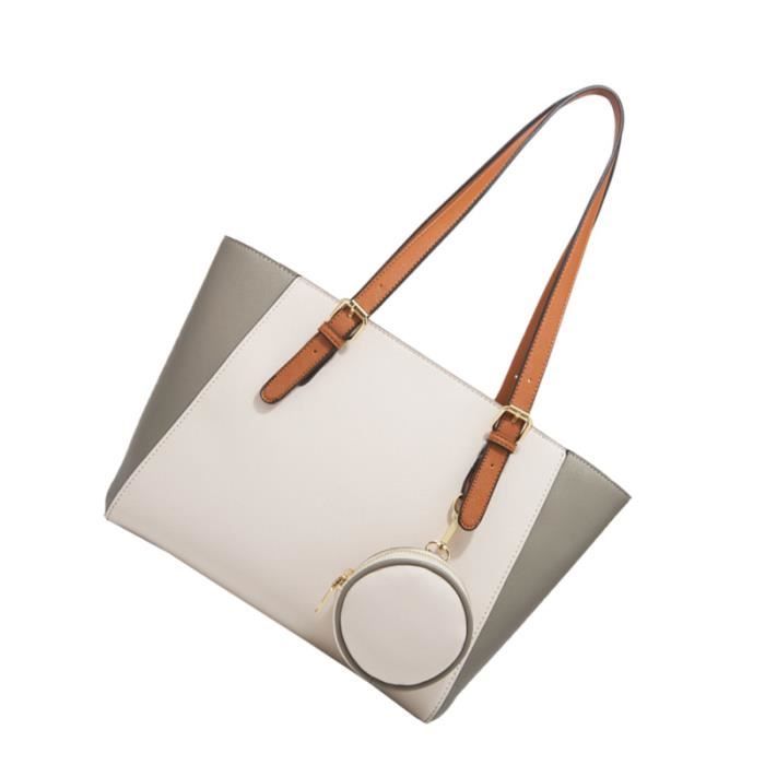 1 Set Femmes PU Sac main de rangement All match bandouli re