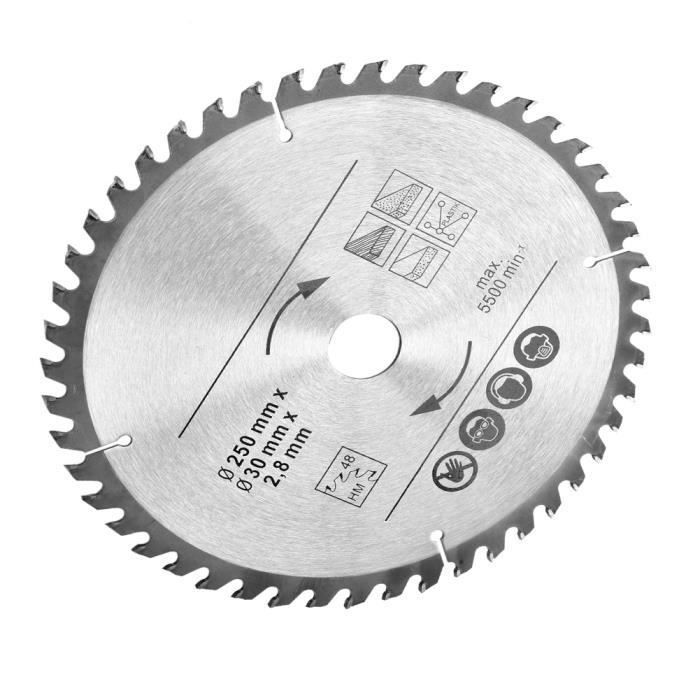 Lame De Scie Circulaire RBK – 250 Mm, 3.2 Mm, 24 Dents, Alésage 30 Mm – SCID