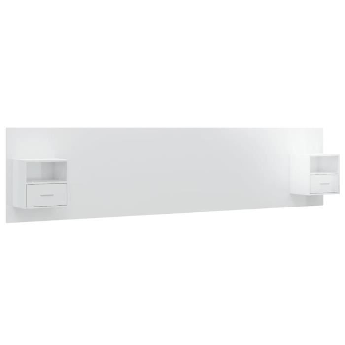 Coavain Tête De Lit Bois Blanc 160 Cm – Design Classique Élégant Et Résistant Humidité Chambre