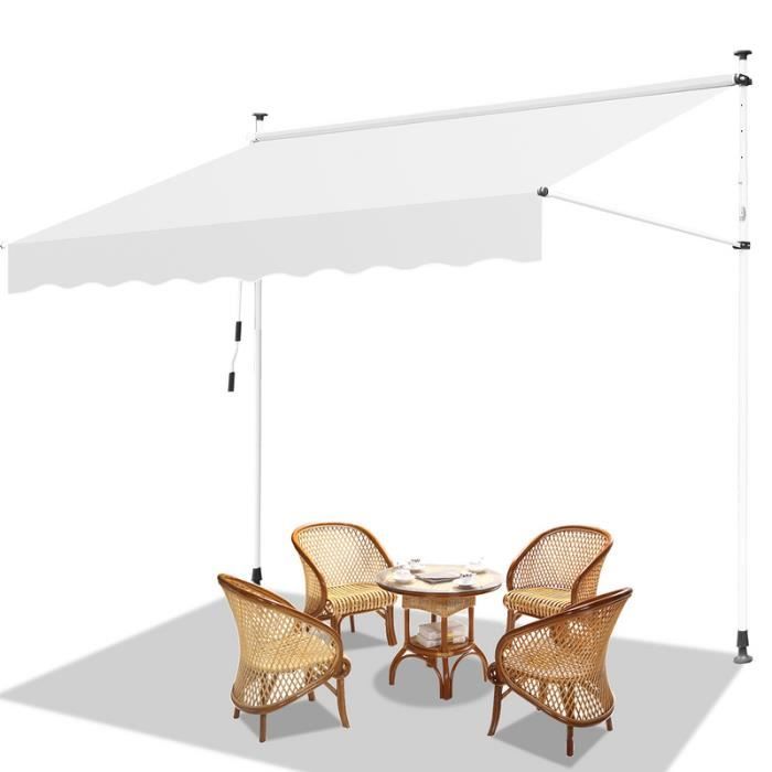 Toile De Remplacement Pour Store D'extérieur NILZA - Tissu Polyester Imperméable 280 G/m², Vert 4x3 M - 5