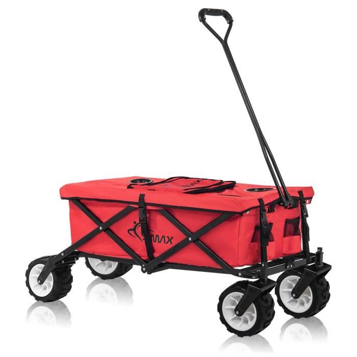 Chariot De Transport Pliable SAMAX - 100kg Capacité - Roues Tout-Terrain - Neuf