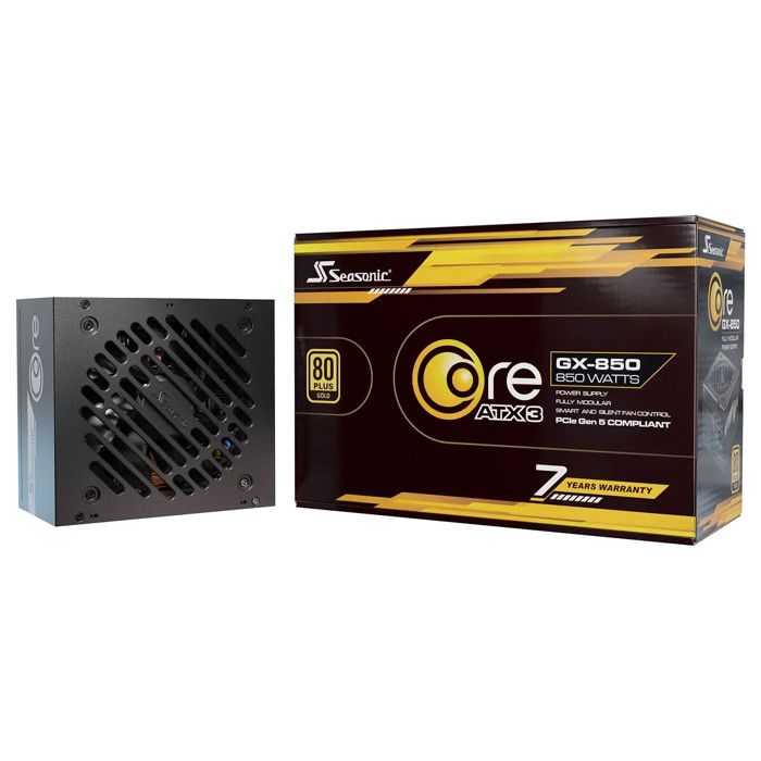 Alimentation ATX - SEASONIC - Core GX V2 2024 - 850W - Compacte 14x15x86cm - Fiable et Performante