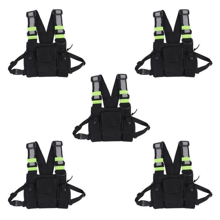 Harnais Radio Torse TYT - Gilet Réfléchissant Jaune Pour Talkie-Walkie, Taille Unique