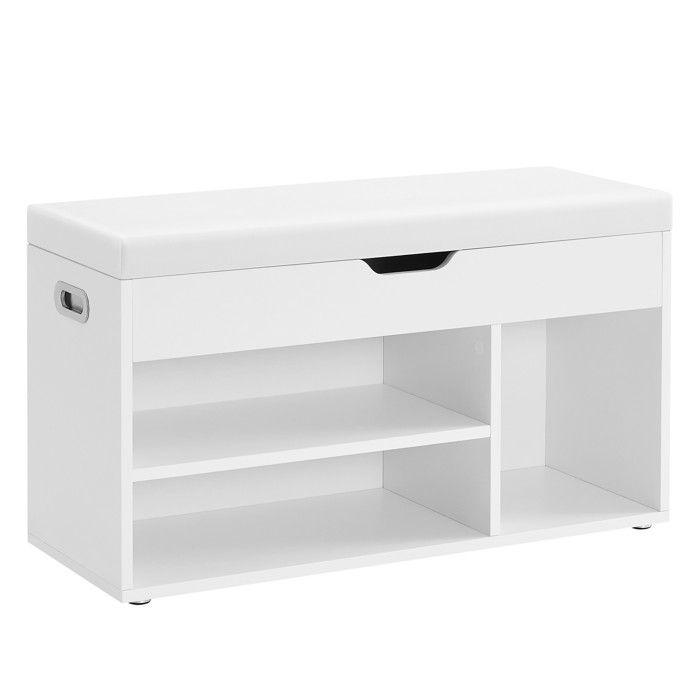 Vasagle Meuble A Chaussures Avec Coussin Banc De Rangement Avec