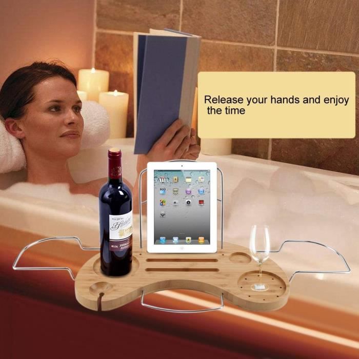 Plateau De Table Réglable Pour Spa - Antidérapant, Avec Porte-gobelet - Pour Téléphone, Livre, Collations - Plastique Robuste