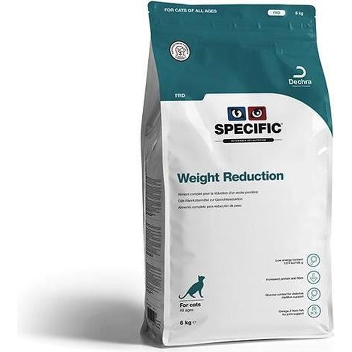 Croquettes pour chats en surpoids - SPECIFIC - Specific Chat FRD Weight Reduction - 6kg - Moyen - Adulte Croquettes pour chats en surpoids - SPECIFIC - Specific Chat FRD Weight Reduction - 6kg - Moyen - Adulte