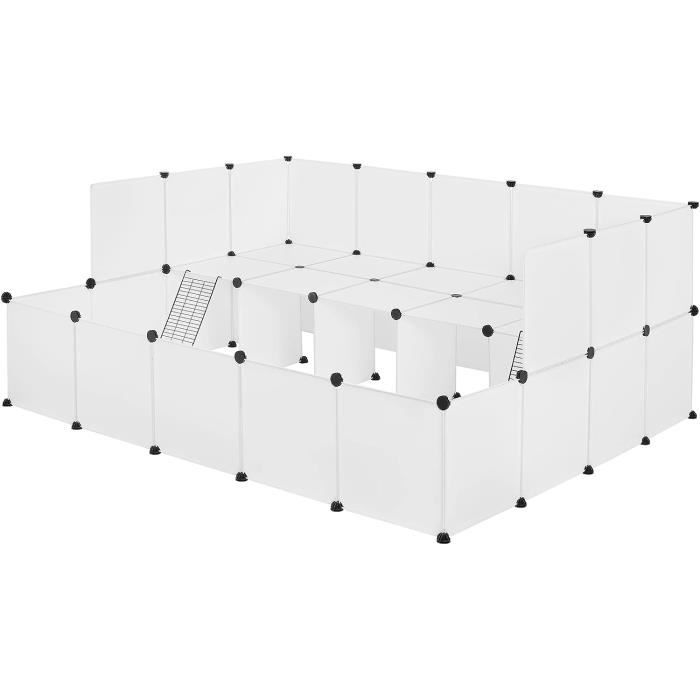 30 Connecteurs En Plastique Pour Cages Et Clôtures Animaux - DIY, Enclos Lapin, Chiot, Facile à Monter Sans Vis