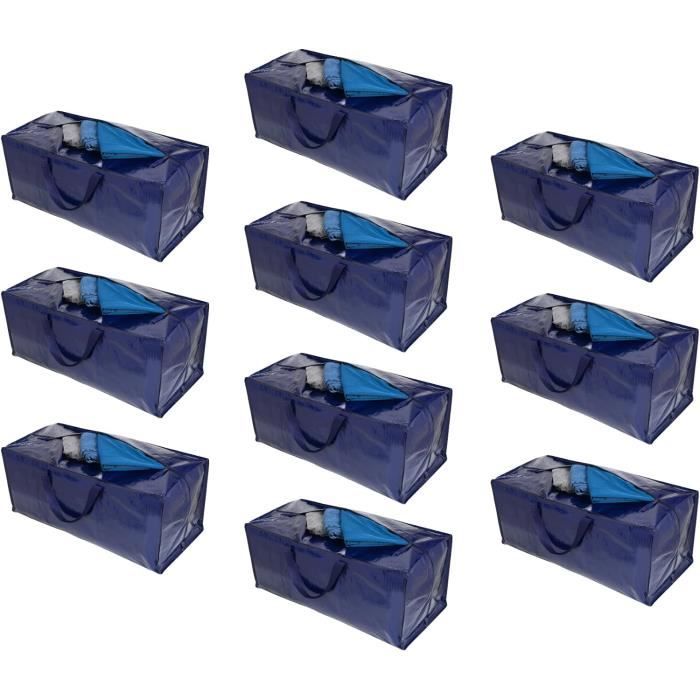 Lot De 4 Sacs De Déménagement 102L Transparents - Avec Poignées Renforcées | VENO