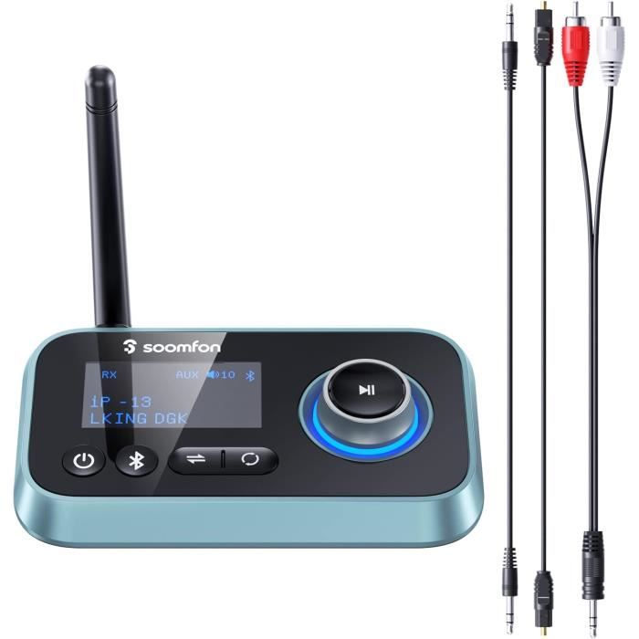 Adaptateur Bluetooth 3-en-1 SOOMFON - Émetteur/Récepteur Pour TV, Enceintes Et Casque Avec Écran LCD