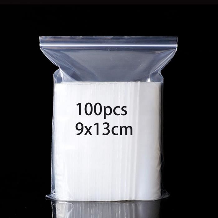 HVDHYY Zip Sachet Plastique Transparents Refermable Alimentaire Sac