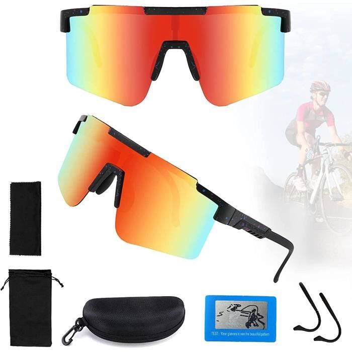 Lunettes de Soleil Polarisées,UV400 Lunette Velo Route TR90 Viper Lunettes  de Soleil Sports de Plein Air Lunettes de Vélo Homme 436 - Achat / Vente  lunettes de soleil Homme - Cdiscount