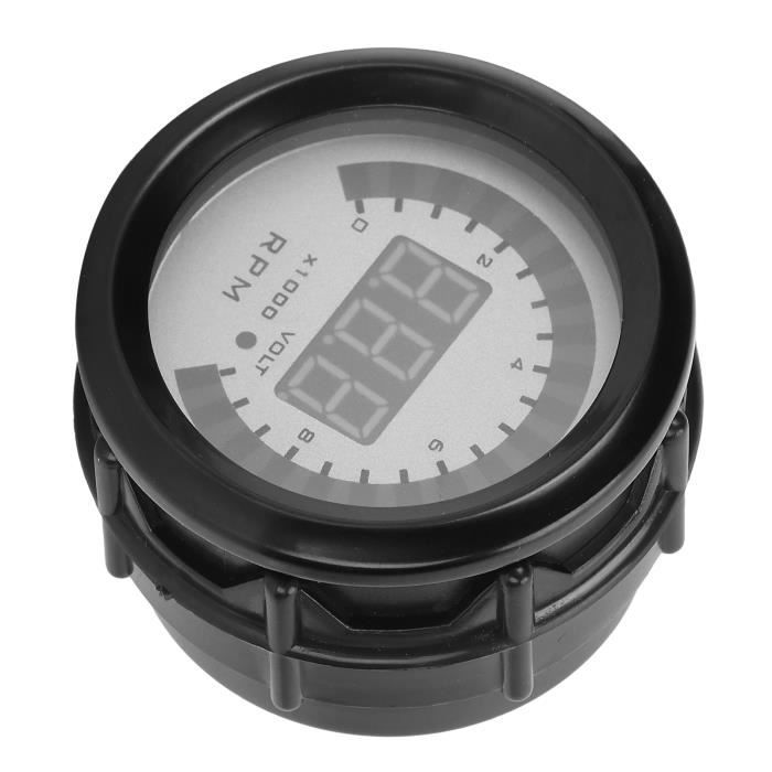 Tachymètre à Pointeur 52mm 6K Étanche IP67 Pour Moto Voiture Bateau - 1-8 Cylindres Essence