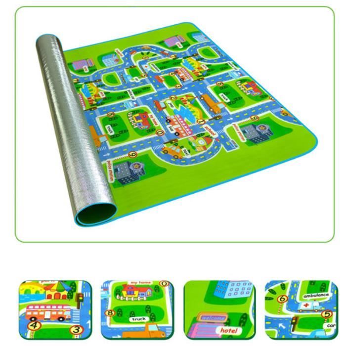 1 3x1 6x0 5cm Tapis De Jeu Bebe Enfant Sol Rampe Tapis D Eveil Interieur Exterieur Pique Nique Tapis Circuit Voiture De Course Motif Cdiscount Jeux Jouets
