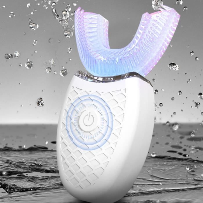 U-shaped Full-automatic Electric Toothbrush Rechargeable Ultrasonic Whitening (White, for Adults) BROSSE A DENTS ELECTRIQUE