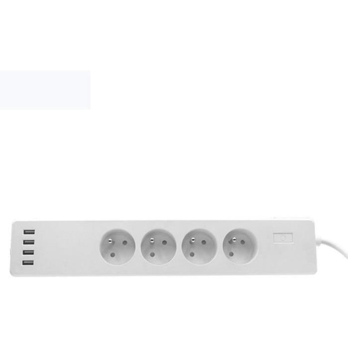 Meross Multiprise Connectée WiFi 16A - 4 Prises AC + 4 USB, Compatible Alexa Google Home, Programmable