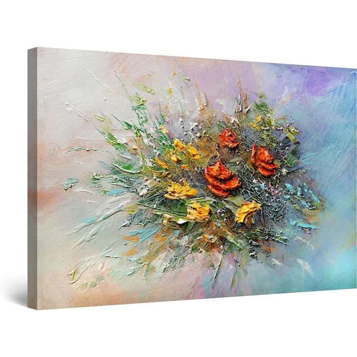 Tableau, Peinture Bouquet De Fleurs artiste Boussaid - Tableau