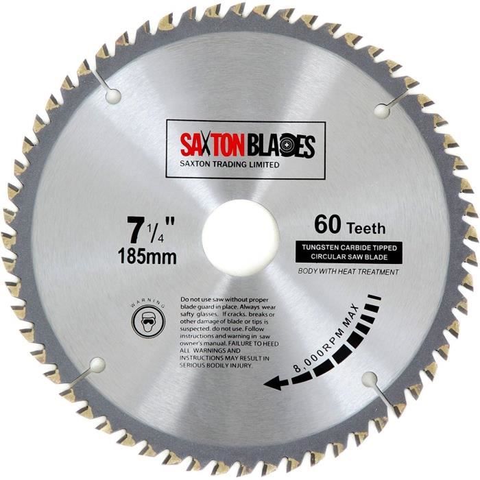 Lame De Scie Circulaire 185 Mm 40 Dents – Coupe Propre Et Précise Pour Bois, Alésage 20/16 Mm