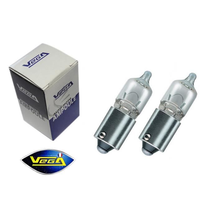2 veilleuses Vega® H6W BAX9S haute luminosité 125lm \