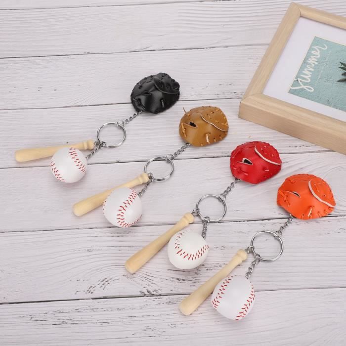 VGEBY mini porte-clés 4 pcs Mini Baseball Bat Ball Kit Porte-clés Porte-clés  Pendentif Décoration pour Sacs Clé - Cdiscount Bagagerie - Maroquinerie