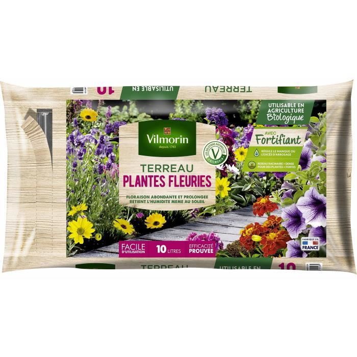 VILMORIN Terreau plantes fleuries - 10 L