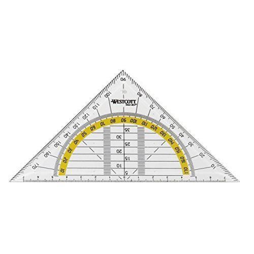 Westcott équerre géométrique en plastique transparent 14 cm - E-10130 ...