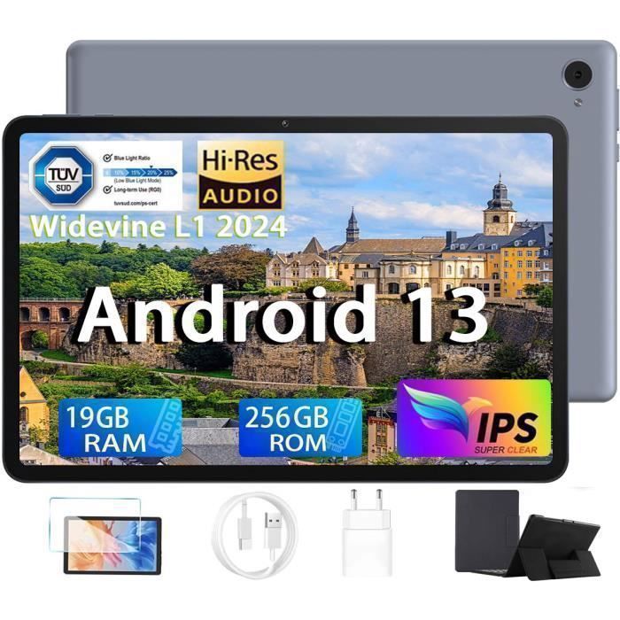 Tablette Tactile 10 Pouces 19 Go RAM + 256Go ROM  Tablette Android 13 Octa-Core  Caméra 5MP + 8MP IPS 800×1280 FHD 6000mAh