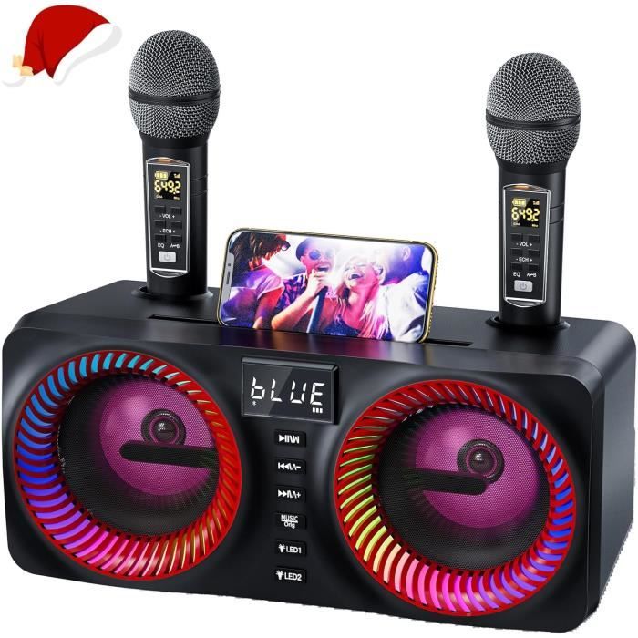 SUTENGDA Karaoké Jouet pour Enfants Ensemble de Jeu Microphone à Monter avec Lecteur MP3 Intégré Haut-Parleur Hauteur Réglable Jouets de Chant pour Filles et Garçons avec Musique et Lumière