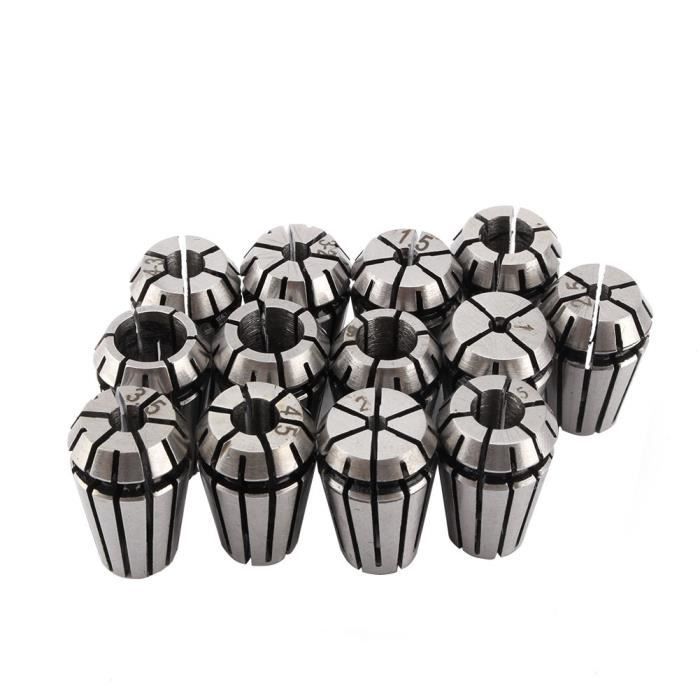 Pinces De Serrage ER11, 15 Pcs ER11 CNC Collet Pinces à Ressort ER11 CNC Fraisage Tour