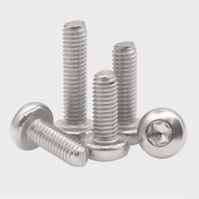 Lot De 20 Vis Sécurité Torx M5x10mm - Inox Acier Cylindrique - Neuf Sous Sachet