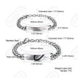 LSC® 1 paire Bracelet Couple "Real Love" Acier au titane Bijoux pour femmes, hommes Cadeau unique pour l'amour-1