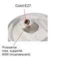 Applique d'extérieur Hublot E27 rond IP44 IK10 - LUTECE - Blanc - LED - 300x112 mm-1
