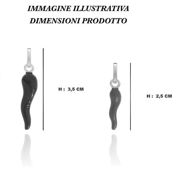 Pendentif Cornetto Porte-Bonheur En Argent 925 – Corne Napolitaine Émaillée – Collier Ou Bracelet Homme/Femme – Fabriqué En Italie - 6