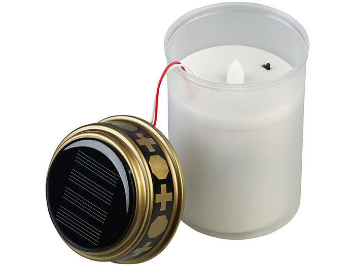Lot De 4 Bougies Funéraires Solaires LED - Éclairage Tombale Permanent Et Respectueux